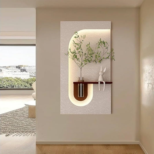 Modern LED Wall Planter Art