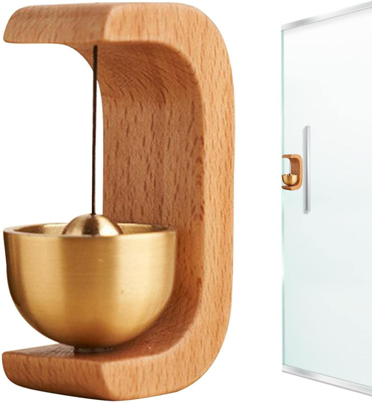 Magnetic Wooden Bell for Door Opening