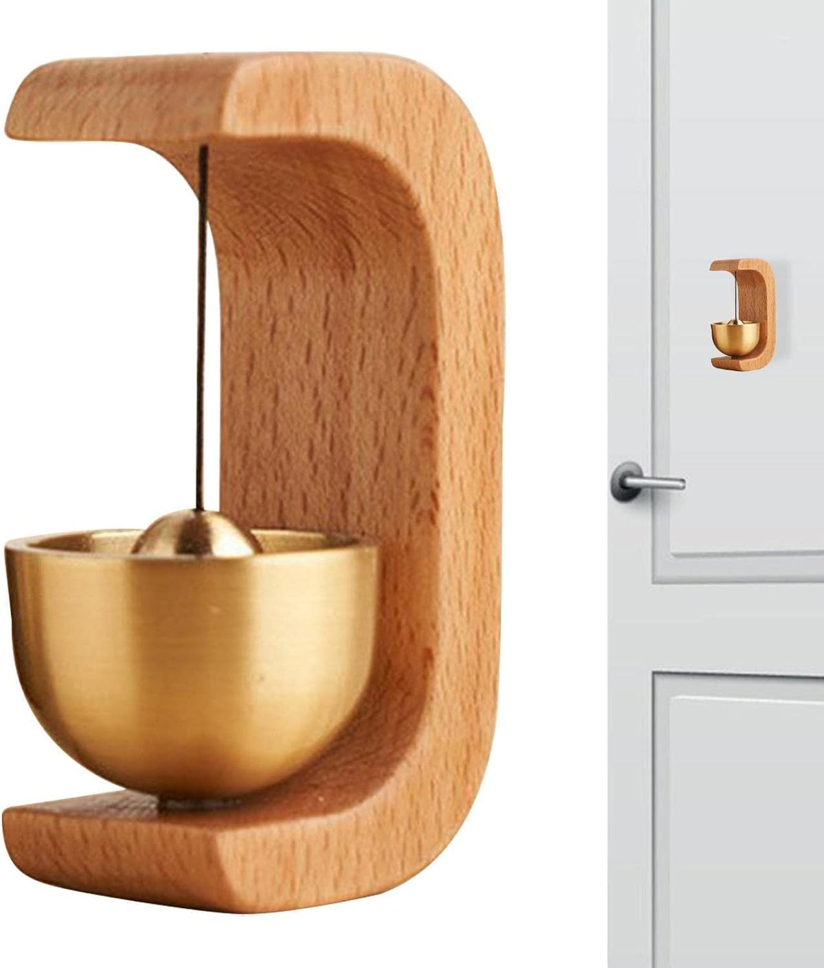 Magnetic Wooden Bell for Door Opening