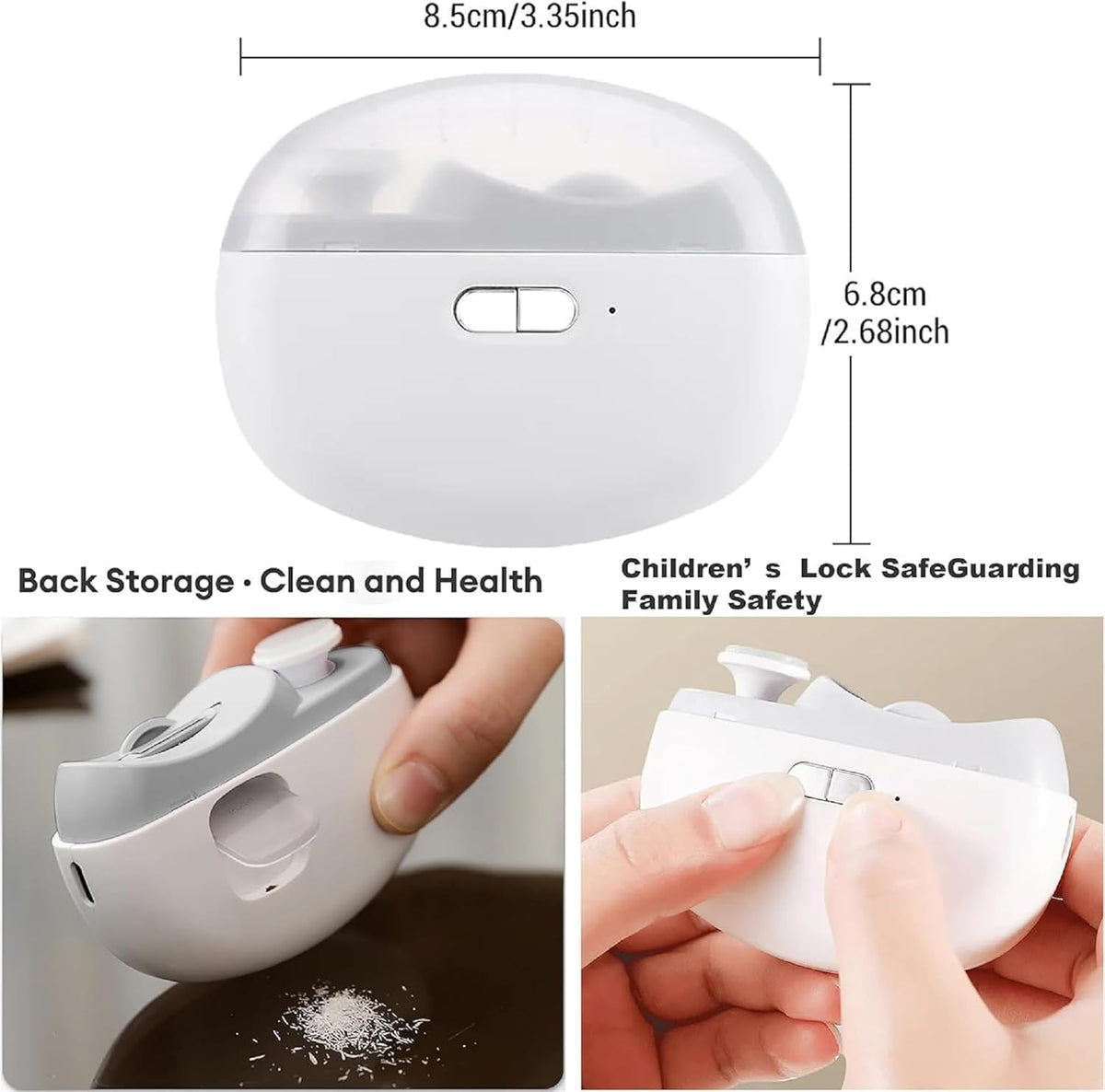 2-in-1 Electric Nail Clipper & Baby Nail Trimmer