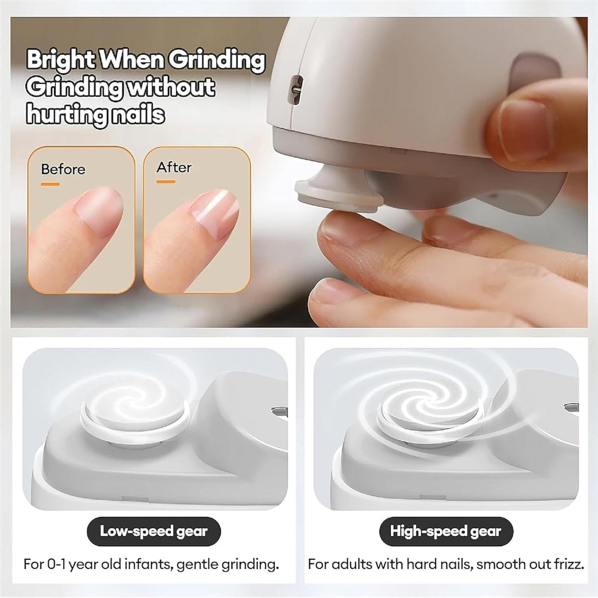 2-in-1 Electric Nail Clipper & Baby Nail Trimmer