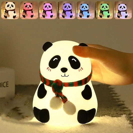Cute Panda Night Lamp – 7 Color Touch Control