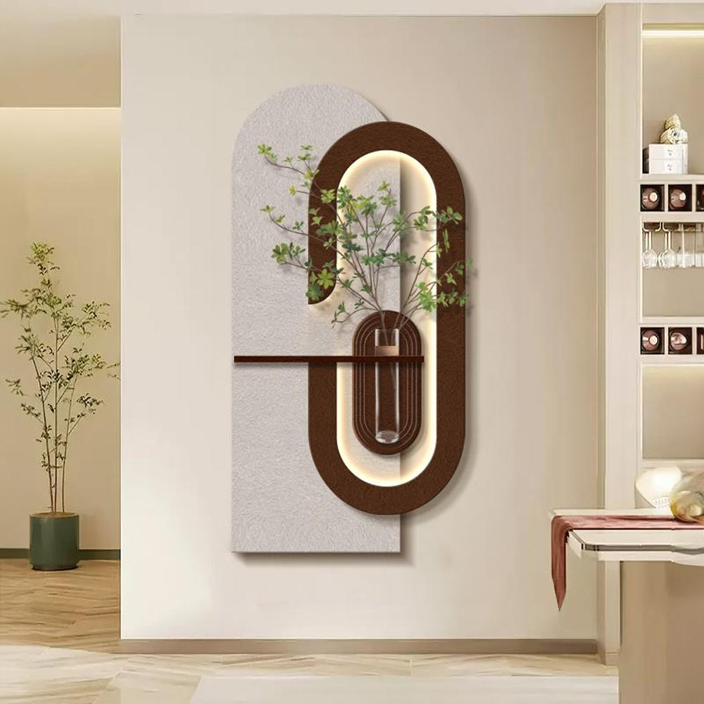 Modern LED Wall Planter Art