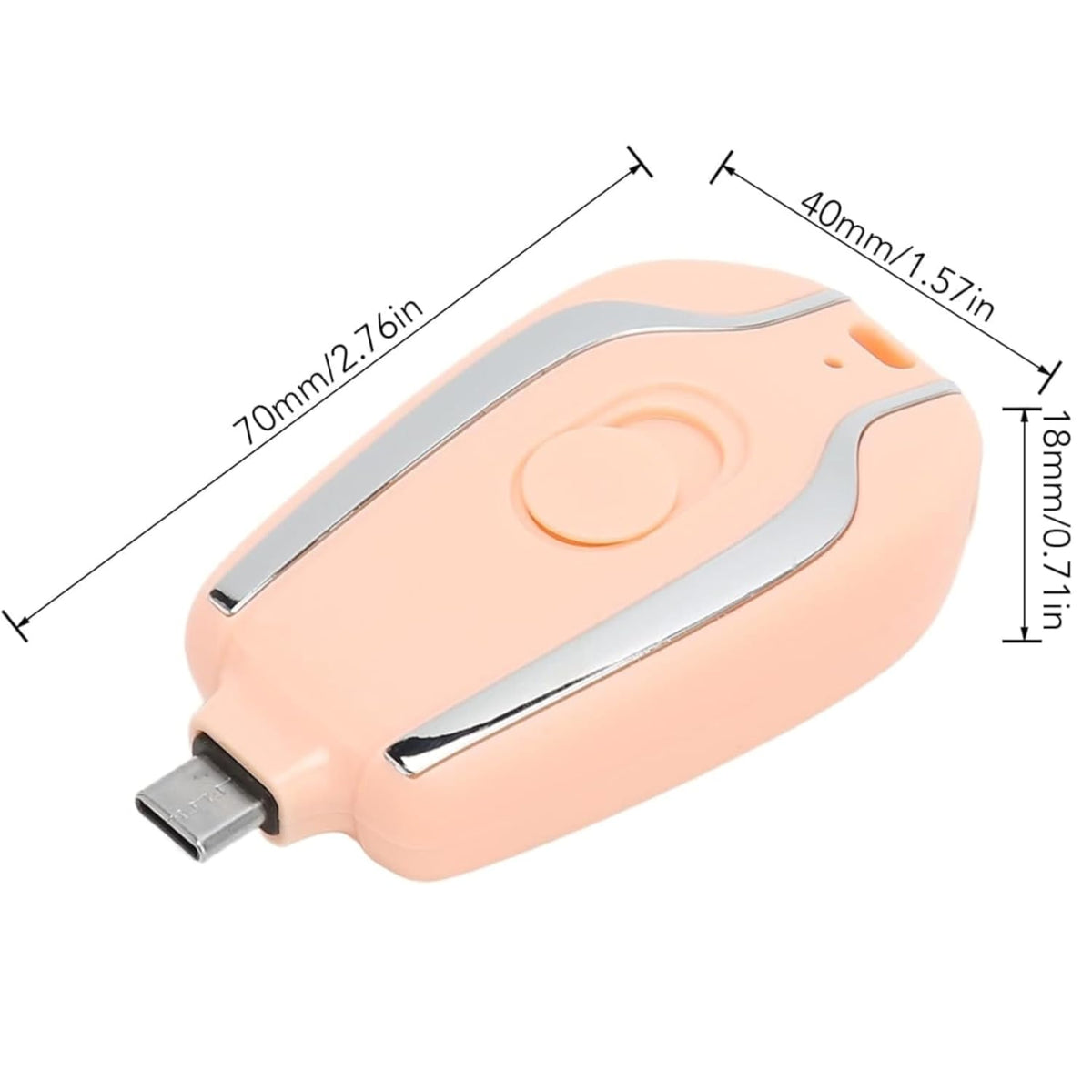 Mini Emergency Rechargeable Keychain Power Bank (1500 mAh)