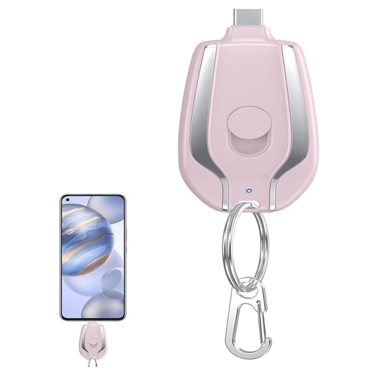 Mini Emergency Rechargeable Keychain Power Bank (1500 mAh)