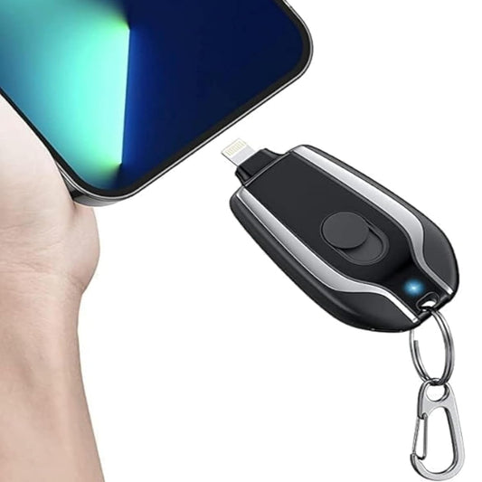 Mini Emergency Rechargeable Keychain Power Bank (1500 mAh)