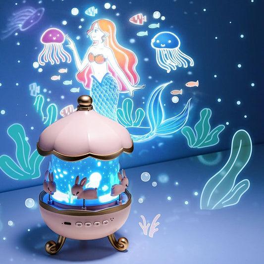 Rabbit Night Light Projector 360° Rotatable LED Night Lamp