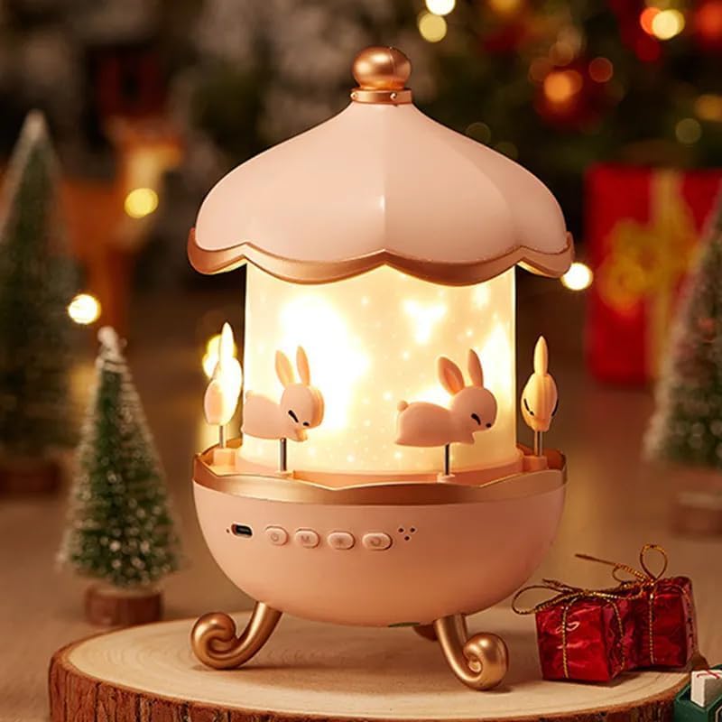 Rabbit Night Light Projector 360° Rotatable LED Night Lamp