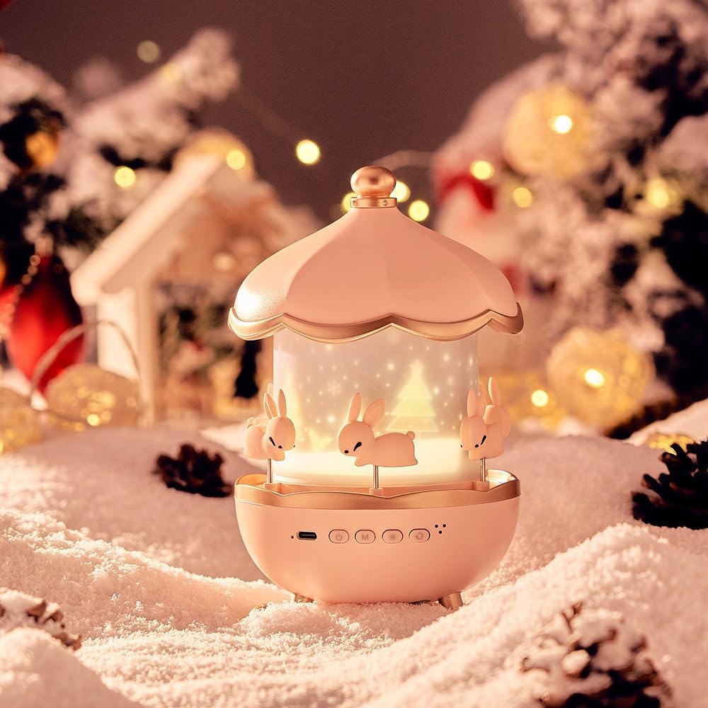 Rabbit Night Light Projector 360° Rotatable LED Night Lamp