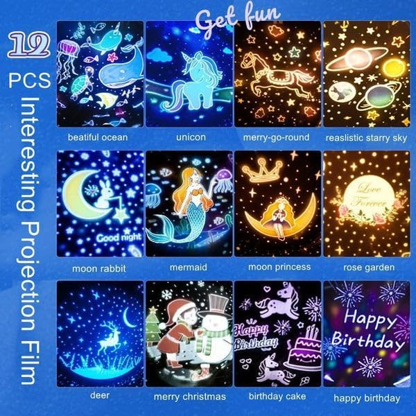 Rabbit Night Light Projector 360° Rotatable LED Night Lamp