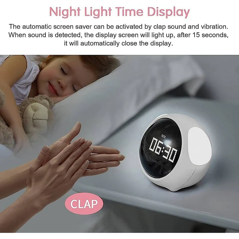Smart Kids Alarm Clock with Cute Expressions