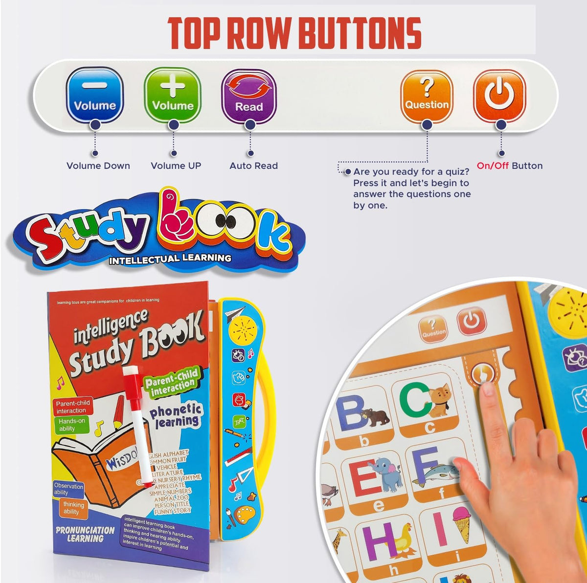 Study Look® Interactive Talking Learning Book for Kids